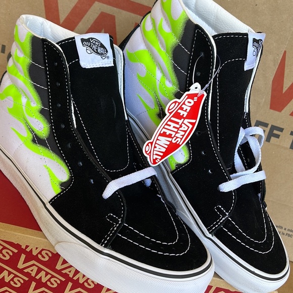 Vans Sk8-Hi Flame Black/True White Men’s sneakers - Picture 7 of 16